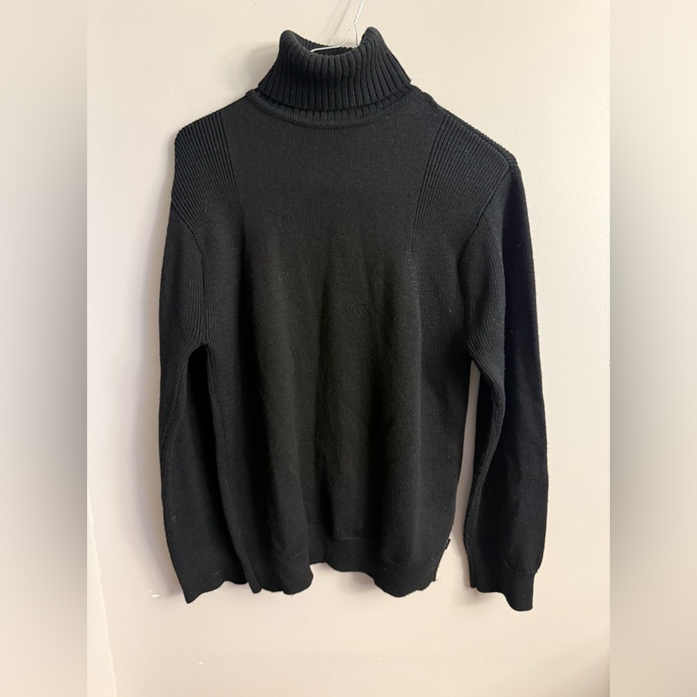 Ted Baker London Black Ribbed Turtleneck Sweater Size 3 (Medium)